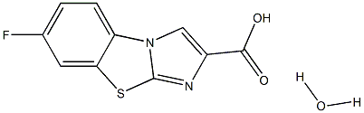 7-FLUORO-BENZO[D]IMIDAZO[2,1-B]THIAZOLE-2-CARBOXYLIC ACID HYDRATE Struktur