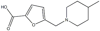 5-(4-METHYL-PIPERIDIN-1-YLMETHYL)-FURAN-2-CARBOXYLIC ACID Struktur