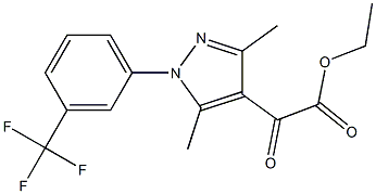 ETHYL [3,5-DIMETHYL-1-[3-(TRIFLUOROMETHYL)PHENYL]-1H-PYRAZOL-4-YL](OXO)ACETATE Struktur