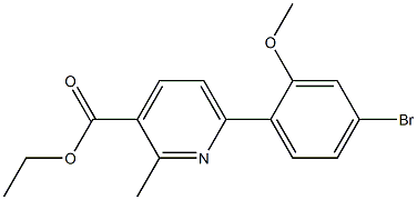 ETHYL 6-(4-BROMO-2-METHOXYPHENYL)-2-METHYLPYRIDINE-3-CARBOXYLATE Struktur