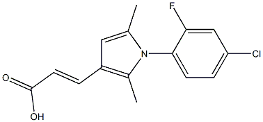 (2E)-3-[1-(4-CHLORO-2-FLUOROPHENYL)-2,5-DIMETHYL-1H-PYRROL-3-YL]ACRYLIC ACID Struktur