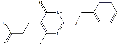 3-[2-(BENZYLTHIO)-4-METHYL-6-OXO-1,6-DIHYDROPYRIMIDIN-5-YL]PROPANOIC ACID Struktur