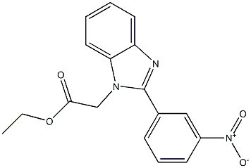 [2-(3-NITRO-PHENYL)-BENZOIMIDAZOL-1-YL]-ACETIC ACID ETHYL ESTER Struktur