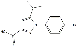 1-(4-BROMO-PHENYL)-5-ISOPROPYL-1H-PYRAZOLE-3-CARBOXYLIC ACID Struktur