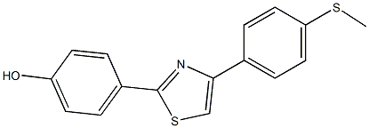 4-(4-(4-(METHYLTHIO)PHENYL)THIAZOL-2-YL)PHENOL Struktur