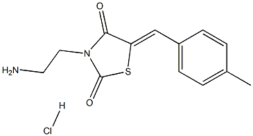 (5Z)-3-(2-AMINOETHYL)-5-(4-METHYLBENZYLIDENE)-1,3-THIAZOLIDINE-2,4-DIONE HYDROCHLORIDE Struktur