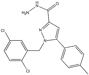 1-(2,5-DICHLOROBENZYL)-5-P-TOLYL-1H-PYRAZOLE-3-CARBOHYDRAZIDE Struktur