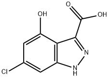 6-CHLORO-4-HYDROXY-3-(1H)INDAZOLE CARBOXYLIC ACID Struktur