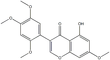 5-HYDROXY-7-METHOXY-3-(2,4,5-TRIMETHOXY-PHENYL)-CHROMEN-4-ONE Struktur