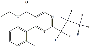 4-O-TOLYL-2-HEPTAFLUOROPROPYL-PYRIMIDINE-5-CARBOXYLIC ACID ETHYL ESTER Struktur