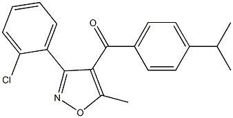 4-(4-ISOPROPYLBENZOYL)-3-(2-CHLOROPHENYL)-5-METHYLISOXAZOLE Struktur