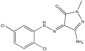 (4Z)-3-AMINO-1-METHYL-1H-PYRAZOLE-4,5-DIONE 4-[(2,5-DICHLOROPHENYL)HYDRAZONE] Struktur