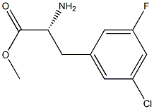 METHYL (2R)-2-AMINO-3-(5-CHLORO-3-FLUOROPHENYL)PROPANOATE Struktur