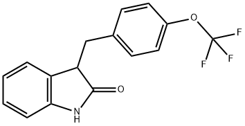 3-[4-(TRIFLUOROMETHOXY)BENZYL]-1,3-DIHYDRO-2H-INDOL-2-ONE Struktur