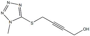 4-[(1-METHYL-1H-TETRAZOL-5-YL)THIO]BUT-2-YN-1-OL Struktur