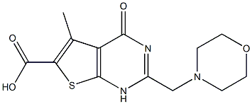 5-METHYL-2-(MORPHOLIN-4-YLMETHYL)-4-OXO-1,4-DIHYDROTHIENO[2,3-D]PYRIMIDINE-6-CARBOXYLIC ACID Struktur