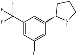 (2S)-2-[5-FLUORO-3-(TRIFLUOROMETHYL)PHENYL]PYRROLIDINE Struktur