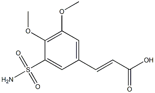 (2E)-3-[3-(AMINOSULFONYL)-4,5-DIMETHOXYPHENYL]ACRYLIC ACID Struktur