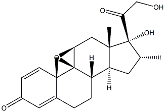 9B,11B-EPOXY-17,21-DIHYDROXY-16ABMETHYLPREGNA-1,4-DIENE-3,20-DIONE Struktur