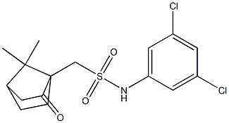 1-((((3,5-DICHLOROPHENYL)AMINO)SULFONYL)METHYL)-7,7-DIMETHYLBICYCLO[2.2.1]HEPTAN-2-ONE Struktur