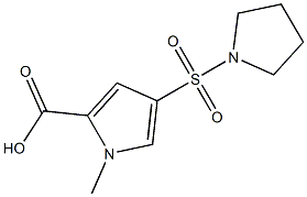 1-METHYL-4-(PYRROLIDIN-1-YLSULFONYL)-1H-PYRROLE-2-CARBOXYLIC ACID Struktur