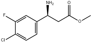 METHYL (3S)-3-AMINO-3-(4-CHLORO-3-FLUOROPHENYL)PROPANOATE Struktur