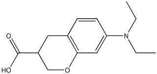 7-(DIETHYLAMINO)CHROMANE-3-CARBOXYLIC ACID Struktur