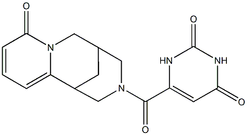 6-[(6-OXO-7,11-DIAZATRICYCLO[7.3.1.0~2,7~]TRIDECA-2,4-DIEN-11-YL)CARBONYL]PYRIMIDINE-2,4(1H,3H)-DIONE Struktur