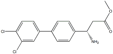 METHYL (3S)-3-AMINO-3-[4-(3,4-DICHLOROPHENYL)PHENYL]PROPANOATE Struktur