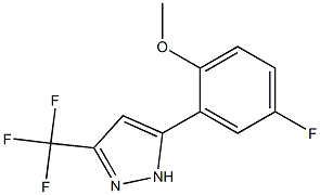 5-(5-FLUORO-2-METHOXYPHENYL)-3-(TRIFLUOROMETHYL)-1H-PYRAZOLE Struktur