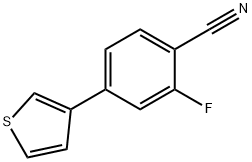 2-FLUORO-4-(3-THIENYL)BENZENECARBONITRILE Struktur