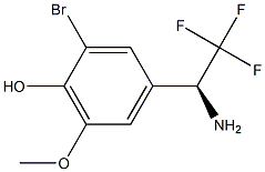 4-((1S)-1-AMINO-2,2,2-TRIFLUOROETHYL)-2-BROMO-6-METHOXYPHENOL Struktur