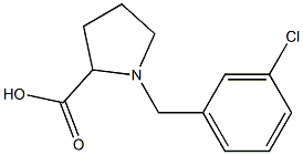 1-(3-CHLOROBENZYL)PYRROLIDINE-2-CARBOXYLIC ACID Struktur