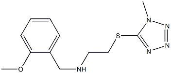 N-(2-METHOXYBENZYL)-2-((1-METHYL-1H-TETRAZOL-5-YL)THIO)ETHANAMINE Struktur