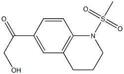 2-HYDROXY-1-[1-(METHYLSULFONYL)-1,2,3,4-TETRAHYDROQUINOLIN-6-YL]ETHANONE Struktur