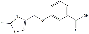 3-[(2-METHYL-1,3-THIAZOL-4-YL)METHOXY]BENZOIC ACID Struktur