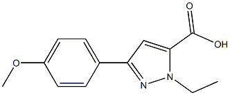 1-ETHYL-3-(4-METHOXYPHENYL)-1H-PYRAZOLE-5-CARBOXYLIC ACID Struktur