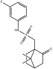 1-((((3-FLUOROPHENYL)AMINO)SULFONYL)METHYL)-7,7-DIMETHYLBICYCLO[2.2.1]HEPTAN-2-ONE Struktur