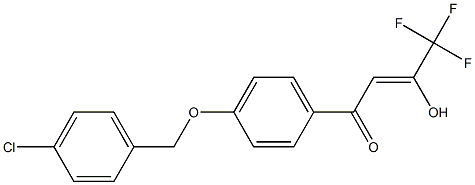 (2Z)-1-(4-[(4-CHLOROBENZYL)OXY]PHENYL)-4,4,4-TRIFLUORO-3-HYDROXYBUT-2-EN-1-ONE Struktur