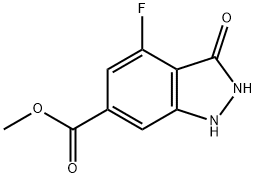 4-FLUORO-3-HYDROXY-6-INDAZOLECARBOXYLIC ACID METHYL ESTER Struktur