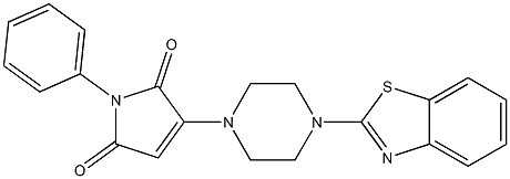 3-[4-(1,3-BENZOTHIAZOL-2-YL)PIPERAZIN-1-YL]-1-PHENYL-1H-PYRROLE-2,5-DIONE Struktur