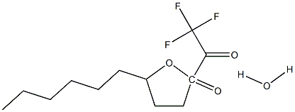 2,3,4,5-TETRAHYDRO-2-TRIFLUOROACETYL-5-HEXYLFURAN-2-ONE, HYDRATE Struktur