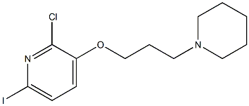 2-CHLORO-6-IODO-3-(3-PIPERIDIN-1-YL-PROPOXY)-PYRIDINE Struktur