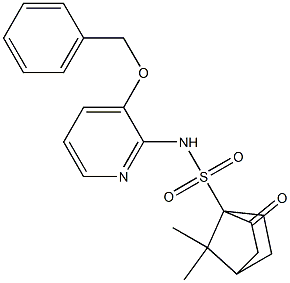 7,7-DIMETHYL-1-(((3-(PHENYLMETHOXY)(2-PYRIDYL))AMINO)SULFONYL)BICYCLO[2.2.1]HEPTAN-2-ONE Struktur