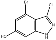 4-BROMO-3-CHLORO-6-HYDROXYINDAZOLE Struktur