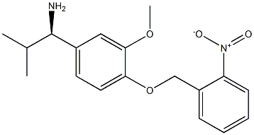 (1R)-1-(3-METHOXY-4-[(2-NITROPHENYL)METHOXY]PHENYL)-2-METHYLPROPYLAMINE Struktur