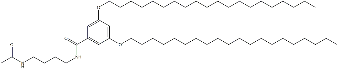 N-(4-ACETAMIDOBUTYL)-3,5-DIEICOSANYLOXYBENZAMIDE Struktur