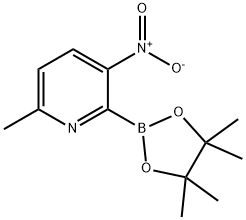 6-METHYL-3-NITROPYRIDINE-2-BORONIC ACID PINACOL ESTER Struktur