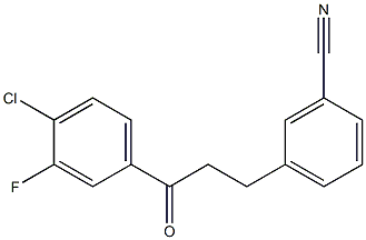 4'-CHLORO-3-(3-CYANOPHENYL)-3'-FLUOROPROPIOPHENONE Struktur