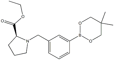 ETHYL 1-[3-(5,5-DIMETHYL-1,3,2-DIOXABORINAN-2-YL)BENZYL]PROLINATE Struktur